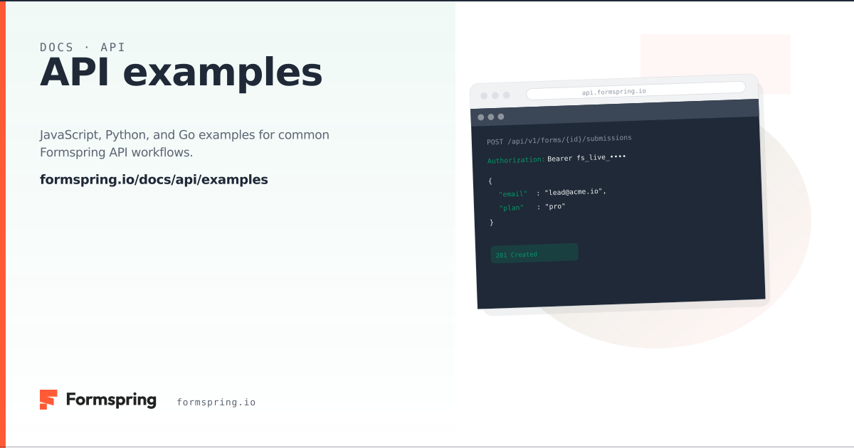 API examples - documentation - Formspring