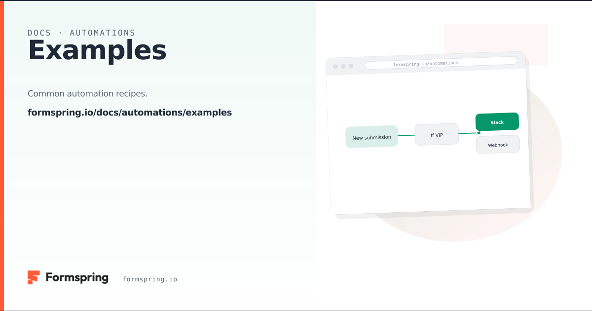 Examples - documentation - Formspring