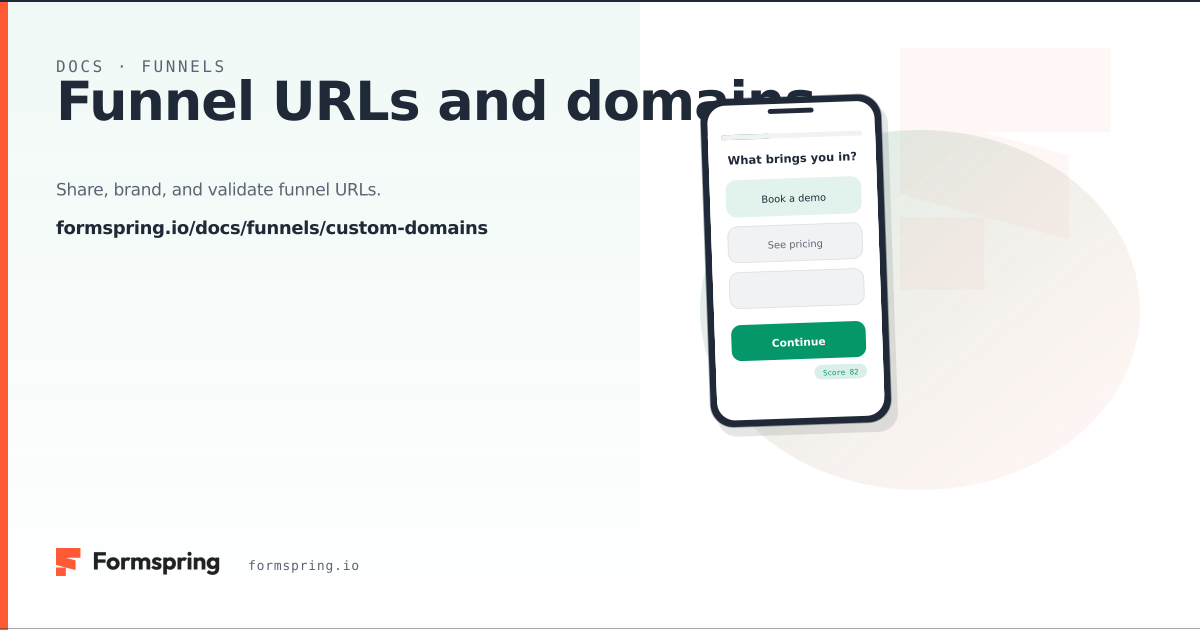 Funnel URLs and domains - documentation - Formspring