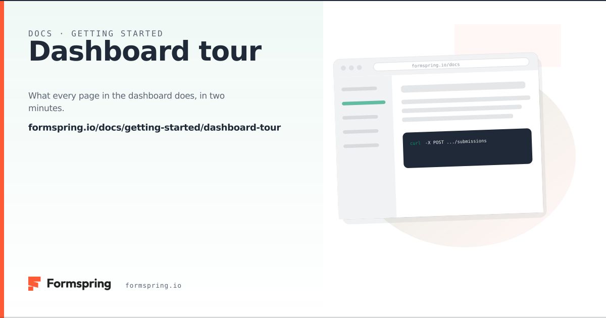 Dashboard tour - documentation - Formspring