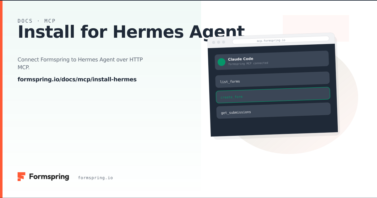 Install for Hermes Agent - documentation - Formspring