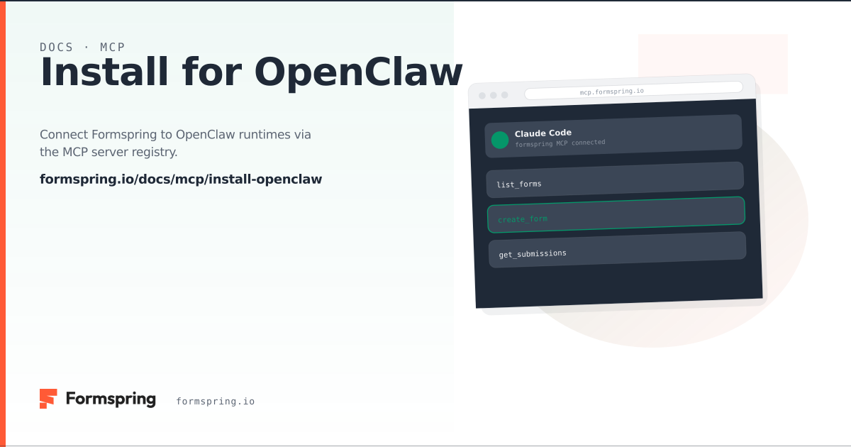 Install for OpenClaw - documentation - Formspring
