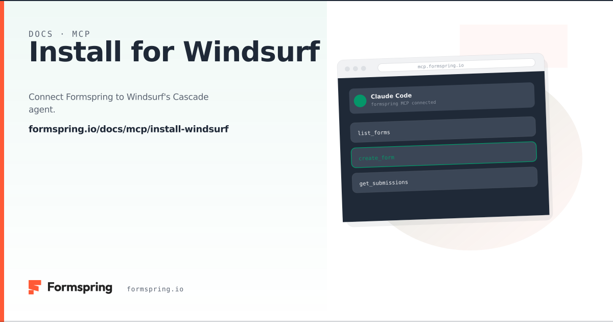 Install for Windsurf - documentation - Formspring