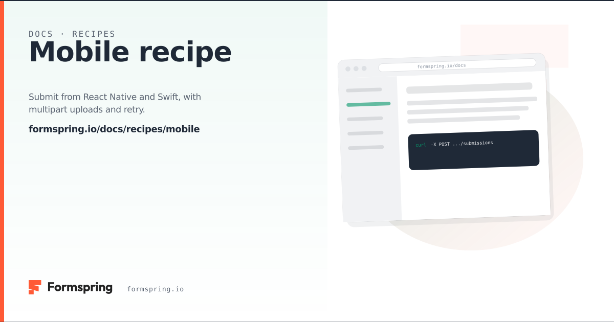 Mobile recipe - documentation - Formspring