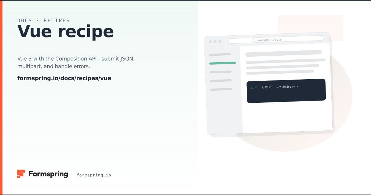 Vue recipe - documentation - Formspring
