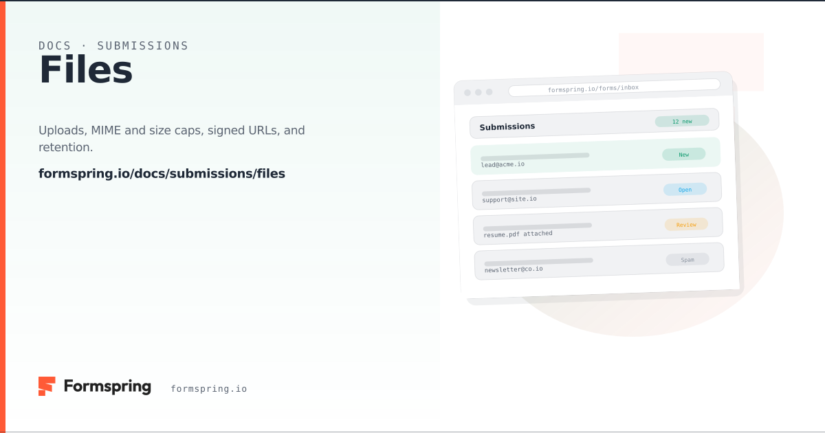 Files - documentation - Formspring