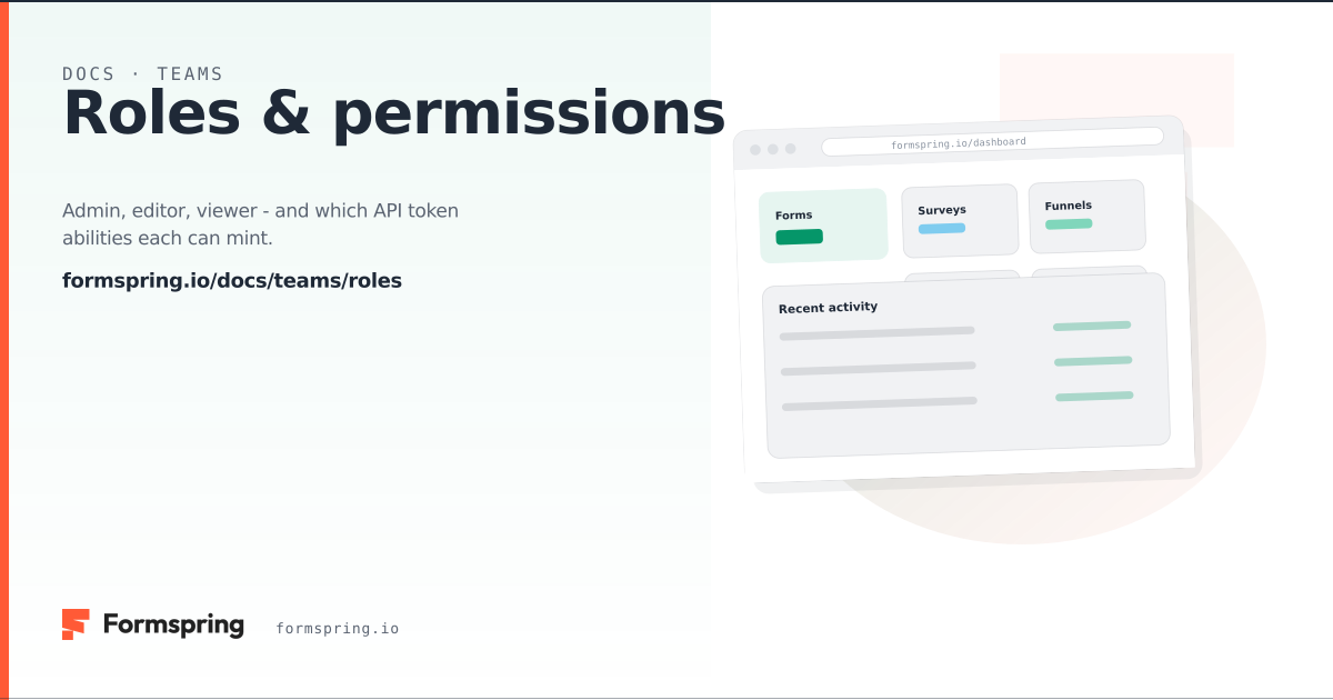 Roles & permissions - documentation - Formspring
