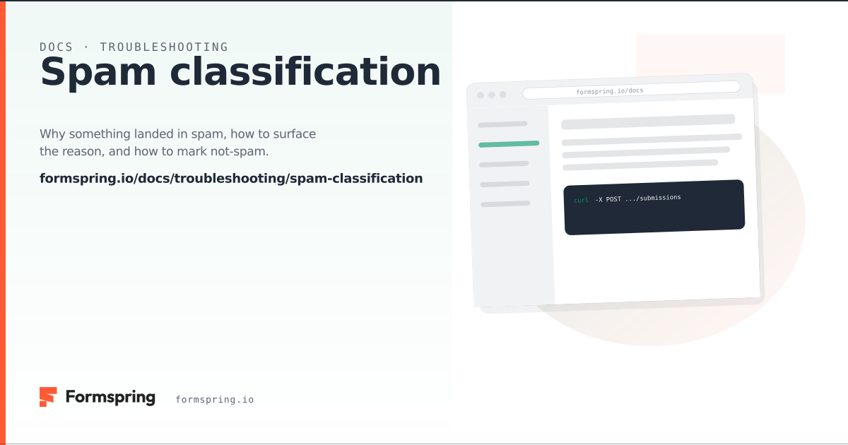 Spam classification - documentation - Formspring