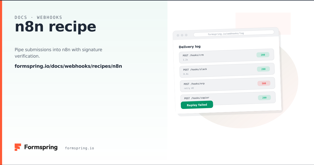 n8n recipe - documentation - Formspring