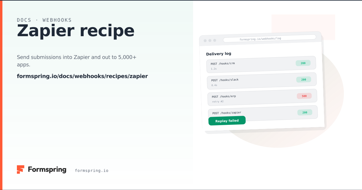 Zapier recipe - documentation - Formspring
