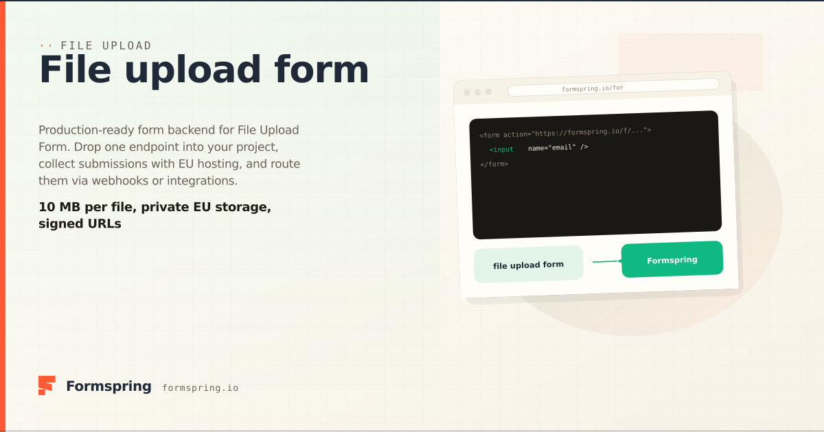 File upload form - Formspring