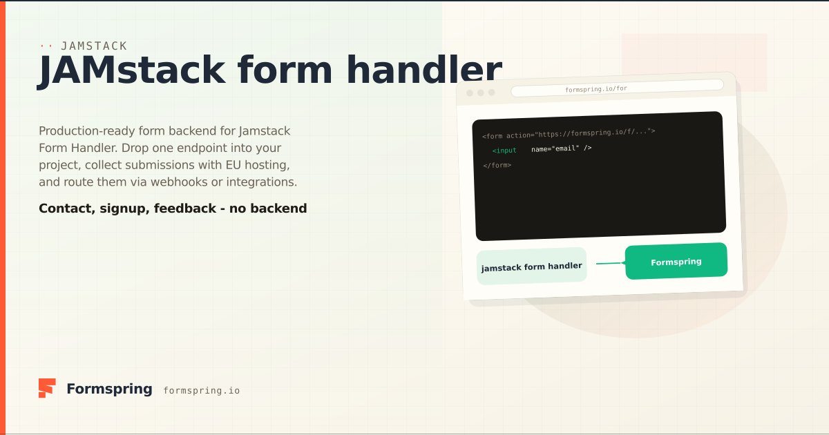 Stack Form Qr Code JAMstack form handler - Formspring