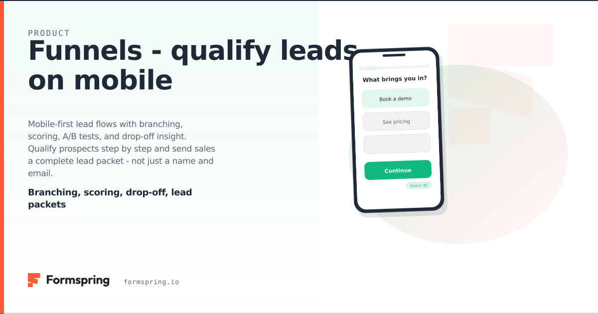 Lead Funnel Builder - Multi-Step Quiz Funnels | Formspring